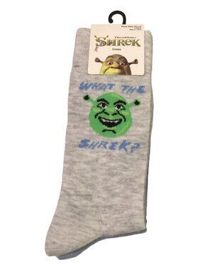 Dreamworks SHREK DONKEY Men's Crew Socks WHAT THE SHREK I'M MAKING WAFFLES